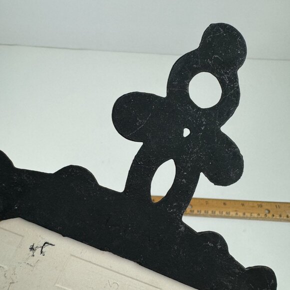 Vtg Florida Oranges White Ceramic Tile Cast Iron Trivet Tabletop Hanging Handle - Picture 11 of 12